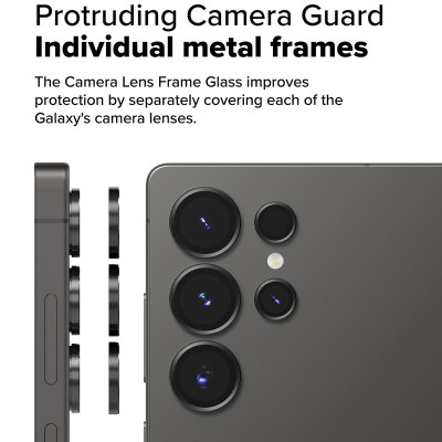 Bộ 2 dán camera cho Samsung Galaxy S25 Ultra RINGKE Lens Frame Glass - Hàng Chính Hãng