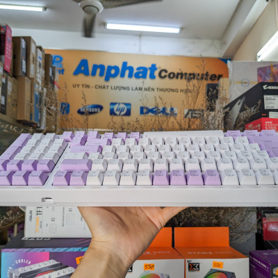Bàn phím cơ NEWMEN GM328 Purple-White Blue switch - Hàng Chính Hãng