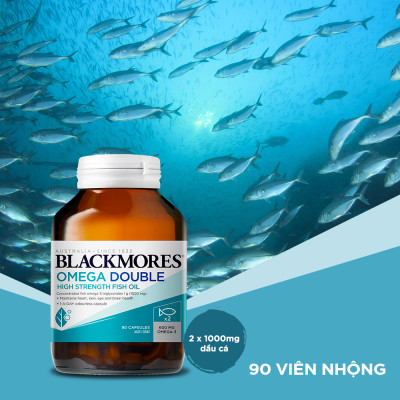 Combo Tinh Dầu Hoa Anh Thảo Hỗ Trợ Cân Bằng Nội Tiết Tố Blackmores Evening Primrose Oil Lọ 190 Viên và Viên Uống Dầu Cá Bổ Sung Omega Hỗ Trợ Cho Tim, Mắt và Da Blackmores Double Omega High Strength Lọ 90 Viên