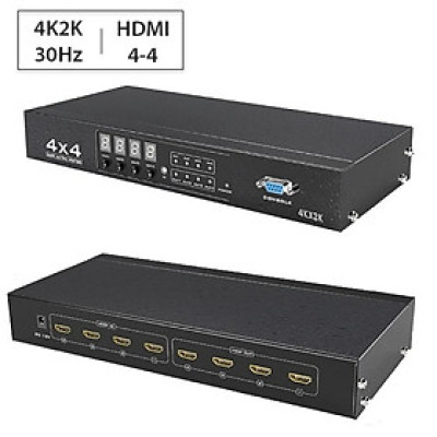 Bộ chuyển mạch HDMI Ma trận 4x4 MT-HD414 - Hỗ trợ 4K30Hz. Hàng chính hãng !!! 