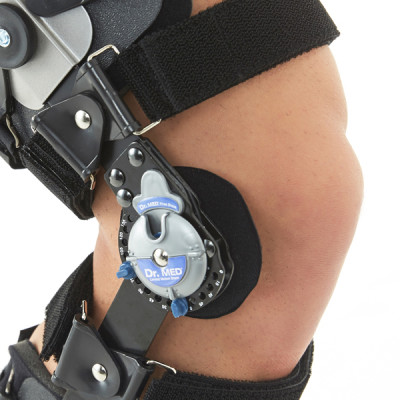 Nẹp gối khóa số tùy chỉnh Dr.Med DR-K027 Hàn Quốc ổn định, phục hồi, chấn thương, gãy xương đùi - Trái/Phải
