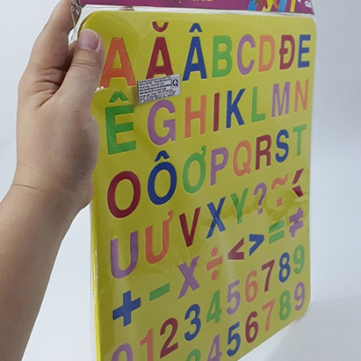 Bộ Ghép Chữ Số Lớn - Chữ In Hoa - Màu Vàng