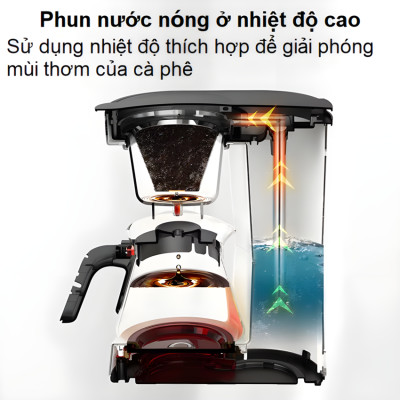 Máy pha cà phê, pha trà tự động Drip thương hiệu HiBREW H12 - Dung tích 750ml - Công suất 700W - Hàng chính hãng