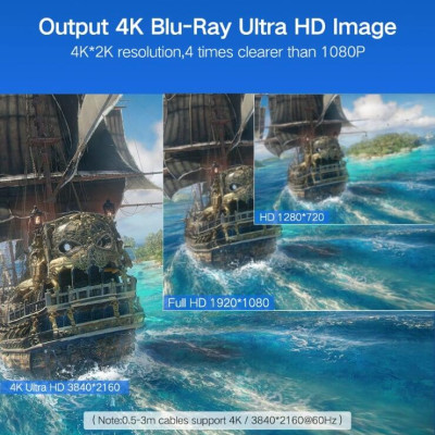 Ugreen UG10114HD104TK 30M màu Đen Cáp tín hiệu HDMI chuẩn 1.2 hỗ trợ phân giải 4K * 2K - HÀNG CHÍNH HÃNG