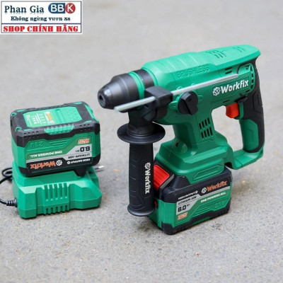 Khoan Bê Tông Pin Workfix 21v-Model: WF-RH2603-3 Chức năng - Pin 15 cell- Bảo hành chính hãƞg.
