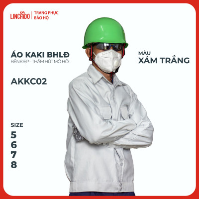 Áo kaki Bảo Hộ Lao Động Chất Liệu Thấm Hút Mồ Hôi Thoáng Mát Bền Đẹp - Mã AKKC02