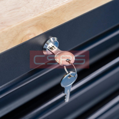 Tủ dụng cụ CSPS 76cm - 05 hộc kéo không nâng hạ màu xanh kèm vách lưới