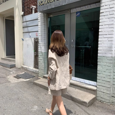 Set bộ vest Balzer Linen ve vuông túi đắp Form rộng kèm quần short Haint Boutique Bv06