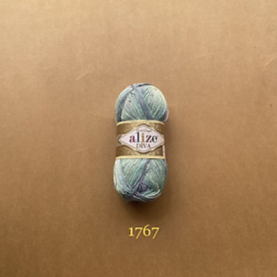 Cuộn len sợi màu loang Diva Batik hãng ALIZE YARNS đan móc áo, váy, khăn, bikini, túi ví