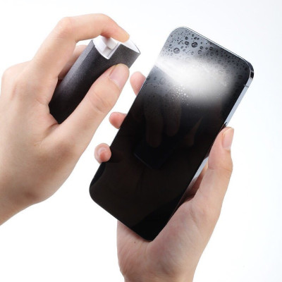 Bình Xịt Khử Khuẩn, Kiêm Khăn Lau Kai Clear Dành Cho Màn Hình Điện Thoại, Máy Tính Bảng, MAC, LAP Siêu Sạch 2 IN 1, Tặng Kèm Chai Dung Dịch - Hàng Nhập Khẩu