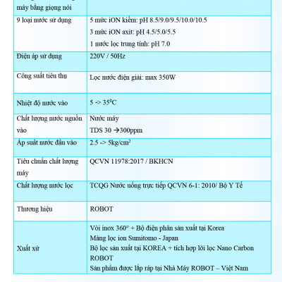 Máy Lọc Nước Điện Giải Ion Kiềm ROBOT IonPrince 59 - Hàng Chính Hãng
