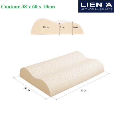 Gối Cao Su Liên Á Contour , Chống Ngáy - Cao Su Thiên Nhiên 100%