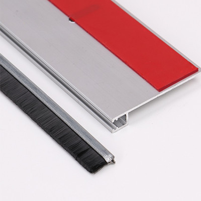 1 Mét Ron Chân Cửa Thanh Chắn Chân Cửa Nhôm Kèm Chổi Sẵn Keo Dán 50mm 60mm Ngăn Bụi Côn Trùng Gián Chuột Legaxi