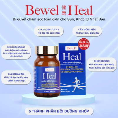 Thực phẩm chức năng chăm sóc toàn diện cho sụn khớp Bewel Heal