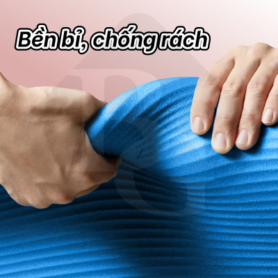 Thảm tập yoga gym  siêu dày 10mm & 15mm  chất liệu cao su NBR tập thể dục tại nhà, đệm văn phòng, thảm dã ngoại du lịch