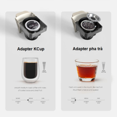 Máy pha cà phê 6 trong 1, Espresso, Viên Nén Nespresso, Nescafe Dolcegusto, Kcup, Túi ESE POD và Trà thương hiệu Mỹ HiBREW H1B - Hàng Chính Hãng