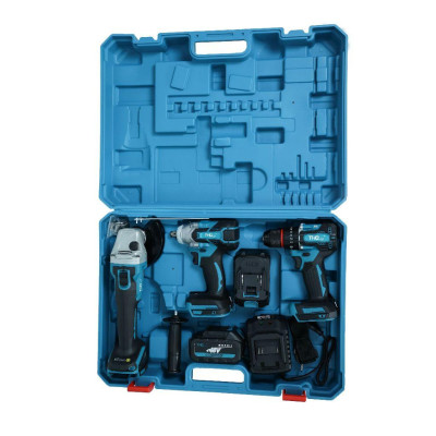 Bộ 3 máy mài góc, máy vặn bu lông, máy vặn vít Không Chổi Than Tholux M-9029