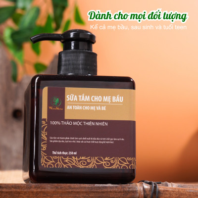 Bộ tắm và tẩy tế bào chết toàn thân Wonmom ( 1 Scrub café tẩy toàn thân + 1 Sữa tắm cho mẹ )