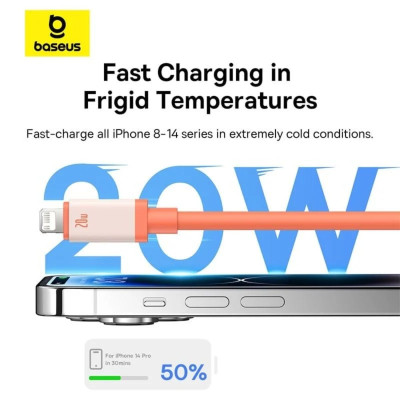 Cáp sạc nhanh Baseus 0℃ Series Fast Charging Data Cable Usb A to iP 2.4A hoặc Type C to iP 20W- hàng chính hãng