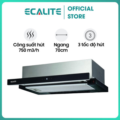 Máy Hút Mùi Âm Tủ Ecalite EH-AT700T (Ngang 70cm) - Công Suất Hút Mạnh 750 m3/h - Điều Khiển Cảm Ứng - Hàng Chính Hãng