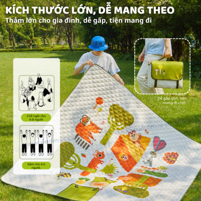 Lều cho bé gấp gọn kèm thảm dã ngoại cắm trại chống thấm nước Mideer Deer Camp Party