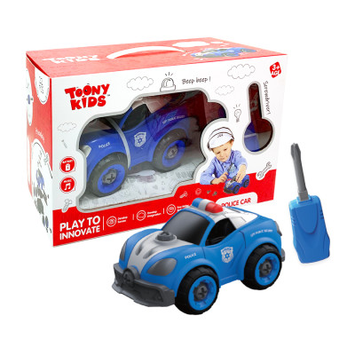 Đồ Chơi Xe Cảnh Sát Có Âm Thanh TOONYKIDS Cho Bé - Police Car TN050 [Tặng Kèm Sticker]