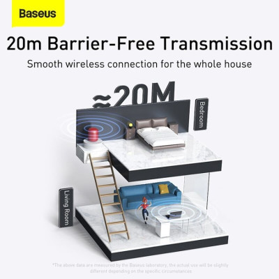 USB chuyển đổi Baseus Wireless Adapter BA04 for Laptop phát Bluetooth 5.1 ZJBA000001 - Hàng chính hãng