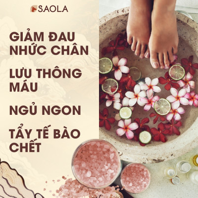 Muối Ngâm Chân Thảo Dược, Muối Hồng Hymalaya, Giảm Đau Nhức Chân, Lưu Thông Máu,Giúp Ngủ Ngon