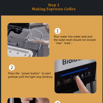 Máy pha cà phê Espresso phiên bản cao cấp thương hiệu BioloMix CM6863 - HÀNG NHẬP KHẨU