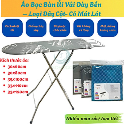 [Nhiều Size]- Áo Bọc Bàn Ủi Có Lót Mút- Chống Cháy Đa Năng – Dây Cột Tiện Lợi Vỏ Bọc Bàn Là Gọn Nhẹ – Phù Hợp Nhiều Kích Cỡ