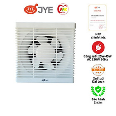 Quạt hút thông gió gắn tường JY-100 TP, JY-150TP, JY-20TP, JY25TP, JY-30 TP 20W - 45W Đài Loan, Bảo hành 2 năm hàng chính hãng