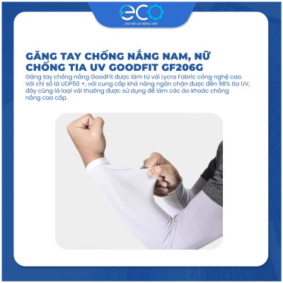 Ống tay thể thao tay nắng nam, nữ GoodFit GF206G chống tia Uv, chống nắng chất liệu lụa mát