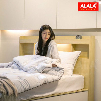 Giường ngủ ALALA1202 + 3 hộc kéo / Miễn phí vận chuyển và lắp đặt/ Đổi trả 30 ngày/ Sản phẩm được bảo hành 5 năm từ thương hiệu ALALA/ Chịu lực 700kg