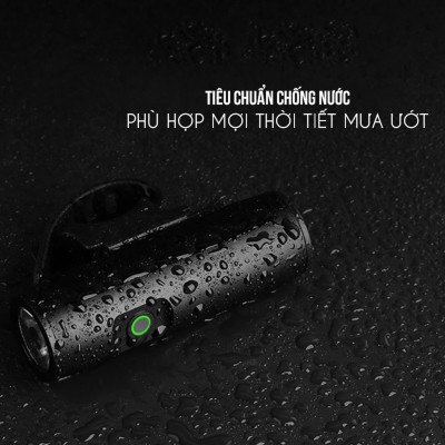Pha Xe Đạp Mini 300 lumens EOS290 Sạc Điện USB Sáng Mạnh 3 Chế Độ Chống Nước Vỏ Hợp Kim Nhôm (pin 2000mAh) MaiLee