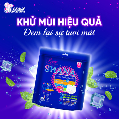 Combo 16 gói Băng Vệ Sinh Quần Peppy Shana Ngày Đêm Siêu Thấm, Freesize, Chống Tràn Tối Đa, Tiết Kiệm (32 miếng)