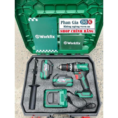 Máy Khoan pin 3 chức năng WORKFIX 160N (WF-ID160AK) Không chổi than, Có AnTi-Kick Back , Bảo hành chính hãƞg.