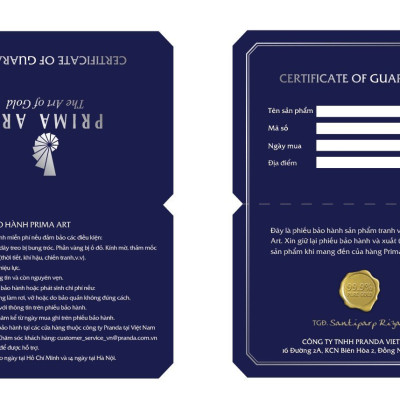 Tranh Vàng 24K PRIMA ART - THÁP VĂN XƯƠNG 9 TẦNG - Kích thước 16 x 29 cm - CGS-0401-01