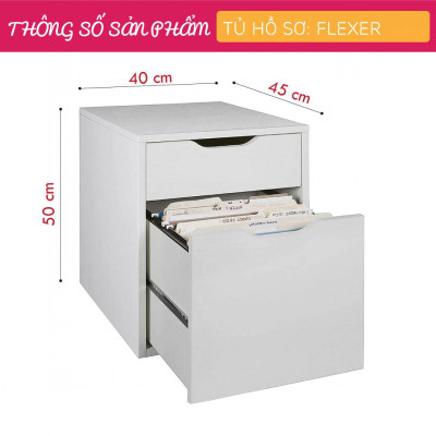 Tủ đựng tài liệu gỗ công nghiệp SMLIFE Flexer