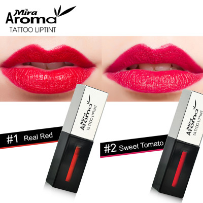 Son xăm lì siêu mịn không trôi Mira Aroma Tattoo Liptint Hàn Quốc 6g No.1 Real Red tặng kèm móc khoá