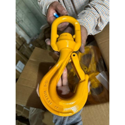 Móc Cẩu Xoay 360 Chống Xoắn Cáp - Móc Treo Palăng Có Vòng Bi, Chốt An Toàn Chịu Tải 1 Tấn - 5 Tấn