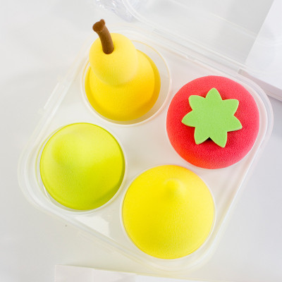 Combo hộp bông tán phấn 4 món , mút tán phấn siêu mềm mại hình giọt nước , có độ đàn hồi cao , dẻo ,không bị biến dạng ,nhiều màu sắc cute xinh xắn đáng yêu