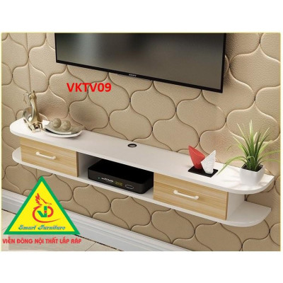 Kệ ti vi treo tường VKTV09A ( KT 120x20x24cm) - Nội thất lắp ráp