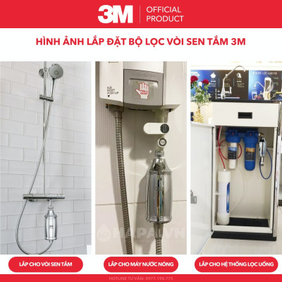 Bộ Lọc Nước Vòi Sen Tắm Nóng Lạnh 3M SFKC01-CN1 | 3M HSF-IS Tự Lắp Đặt Dễ Dàng - Hàng Chính Hãng 3M