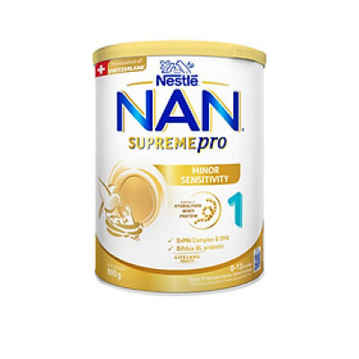 Sữa bột Nestlé NAN SUPREMEPRO 1 800g nhập khẩu Đức với 5HMO & đạm Gentle Optipro ( Dành cho trẻ từ 0 - 12 tháng tuổi)