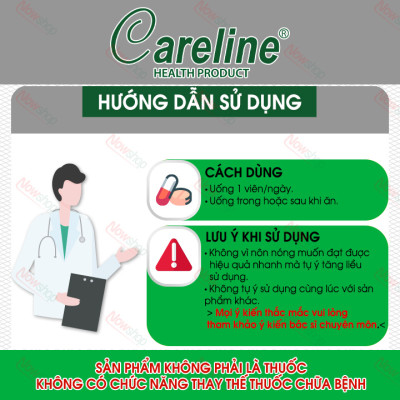 Viên uống bổ não Careline Ginkgo Biloba 2500MG hỗ trợ tăng cường trí nhớ giảm đau đầu mất ngủ