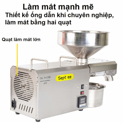 Máy ép dầu ăn thực vật chuyên nghiệp dùng trong gia đình, hộ kinh doanh, nhà hàng, khách sạn. Thương hiệu Mỹ cao cấp Septree - S8. HÀNG CHÍNH HÃNG