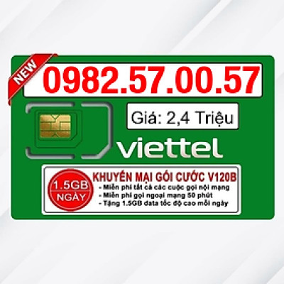 Sim Viettel số đẹp - Hàng chính hãng - 0982.57.00.57