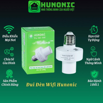 Đui Đèn Wifi Hunonic Điều Khiển Từ Xa Qua Điện Thoại,Tối Ưu Hóa Trải Nghiệm Chiếu Sáng, Hàng Việt Nam