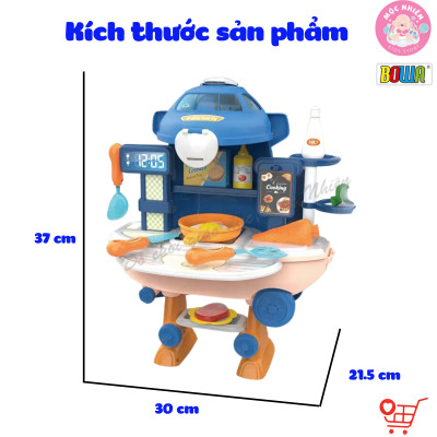 Đồ Chơi Hướng Nghiệp Nhập Vai BOWA 8093 - Máy Bay Nhà Bếp 2 trong 1 (30 Chi Tiết)
