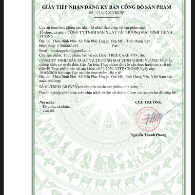 Viên uống Tree Care VTV Vinh Thịnh Vượng VV, hộp 40v, hỗ trợ trĩ, nhuận tràng, chống táo bón